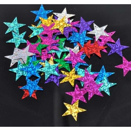 10g Christmas small Star Laser Sequin For Crafts&Paillette Sewing Scrapbooking Lentejuelas Beads 19mm CP0808