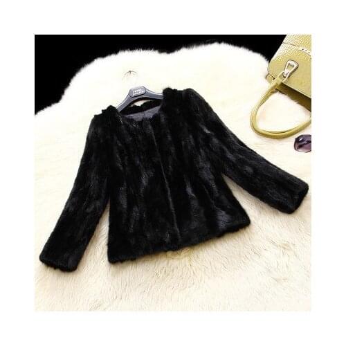 2020 Women Short Autumn and Winter Mink Fur Coat H5