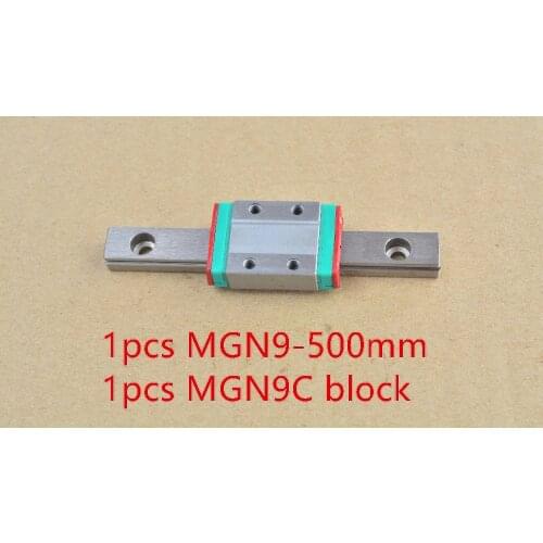 MR9 9mm linear rail guide MGN9 length 500mm with MGN9C or MGN9H block miniature motion way 1pcs