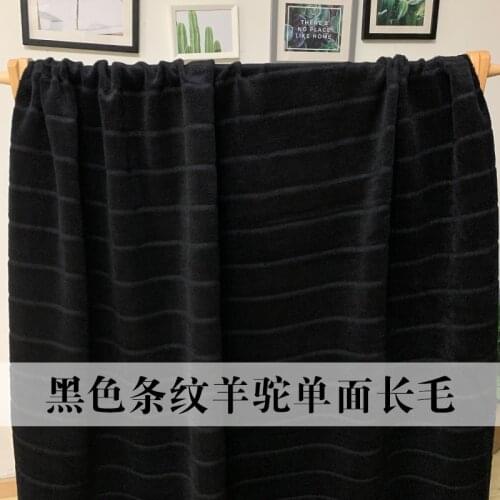 White waxberry 150cm 590g/m Black striped alpaca Single side Long wool fabrics clothes Garment sewing materials Free shipping