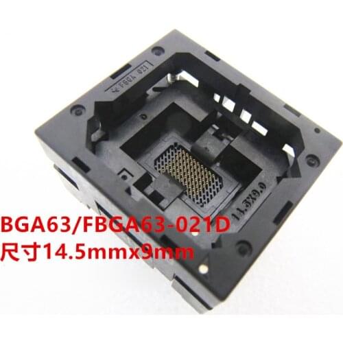 Opentop FBGA063-021D BGA63 14.5*9mm IC Burning seat Adapter testing seat Test Socket test bench in the stock