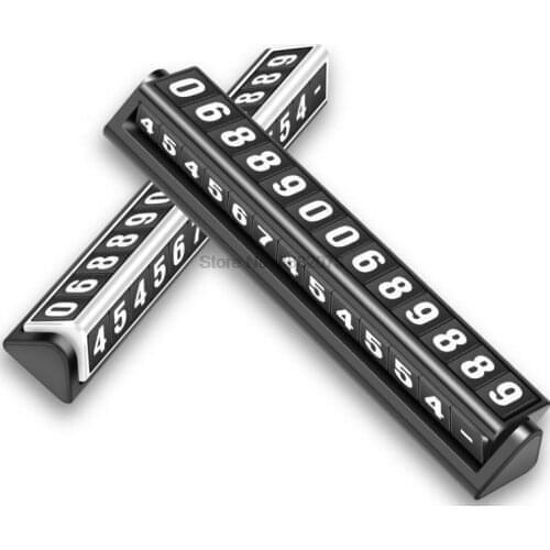 By DHL or Fedex 50pcs Car Parking Card Phone Number Plate Stickers Night Light Temporary Car Park Stop Automobile Accessories