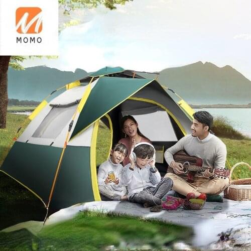 Tent Outdoor Camping Portable Rainproof and Sun Protection Thickened Camping Automatic Quickly Open Small House Double Beach