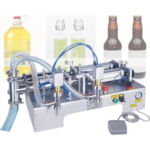 Double head liquid filling machine for olive oil perfume automatic pneumatic filling machine