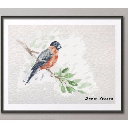 Rikivity Bird wall art canvas painting Birds Giclee A4 poster print Picture Living Room Home decoration wall decor