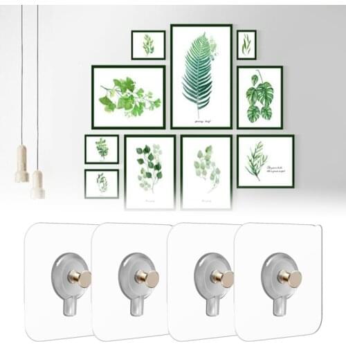 4/6/10Pcs Non-Trace Self Adhesive Nails Hook for Photo Frame Picture Frame Hole Hanging Nail Wall Paste Tack Photos Cross Stitch