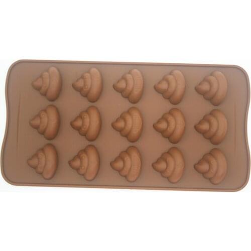 15 cavity silicone mold Halloween Funny Creative shit shape chocolate mold fondant cake decorating tools ice Jelly pudding mold