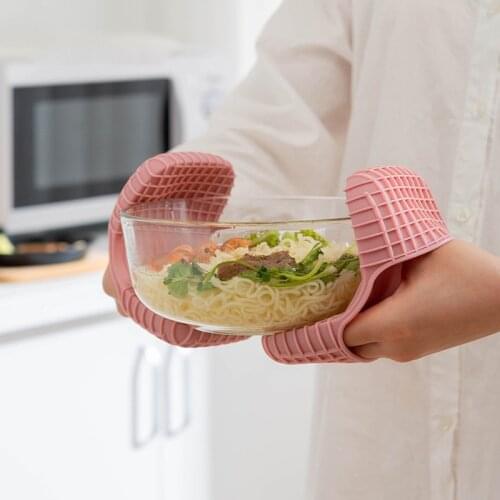 Silicone Anti-scalding Oven Gloves Mitts Potholder Kitchen Accessories BBQ Tray Pot Dish Bowl Holder Oven Hand Clip Cocina