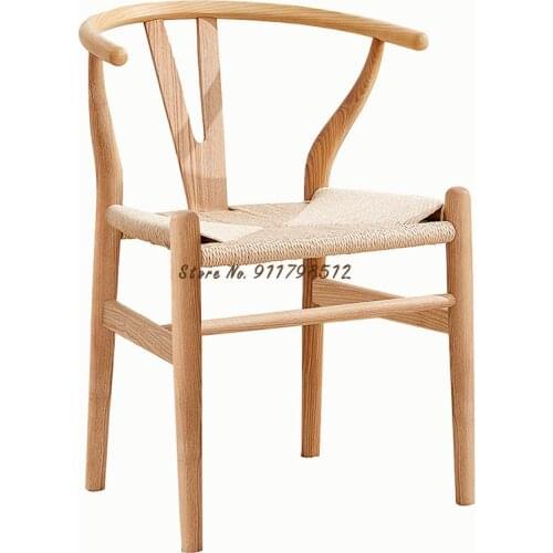 Nordic y chair solid wood dining chair home modern minimalist makeup chair new Chinese dining table and chair solid wood chair