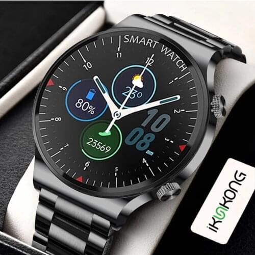 2021 New Luxury Bluetooth Call Watch Smart Watch Men Full Touch Fitness Tracker Blood Pressure Smart Clocks Men Smart Watch +Box
