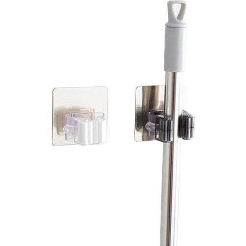 Hanger Wall Hooks Decorative Adhesive Multi-Purpose Hooks Holder RackBrush Broom Kitchen Bathroom Strong Hook For Hanging