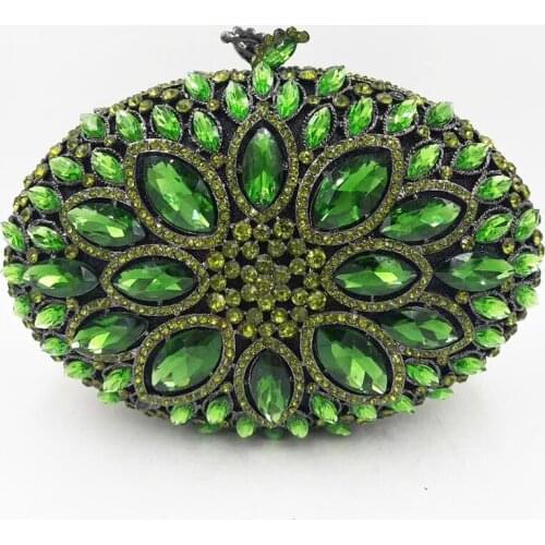 Women Red/Blue/Green/Gold Color Crystal Diamond Clutches Bags Handbag Handbags Clutch Purse Evening Bag Clutch Bags For Wedding