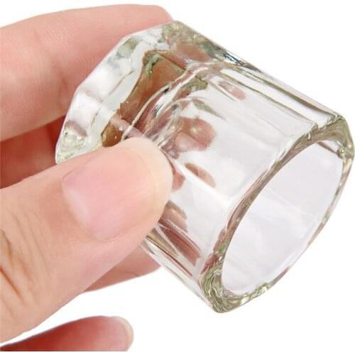 1Pcs Nail Art Powder Liquid Mix Glass Cup Crystal Glass Dappen Dish Manicure Nail Art Tools