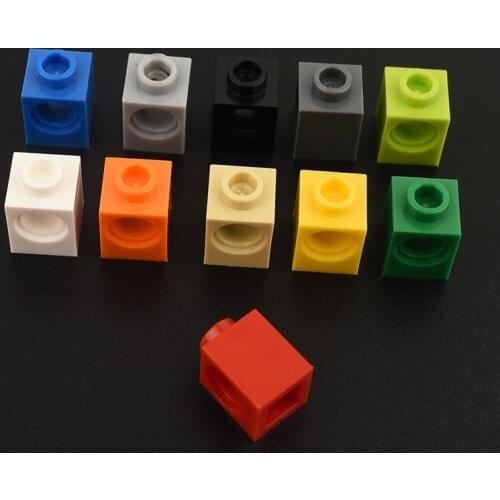 10PCS 6541 High-Tech Brick 1 x 1 with Hole Building block accessories parts MOC DIY Education Build Toys Brick