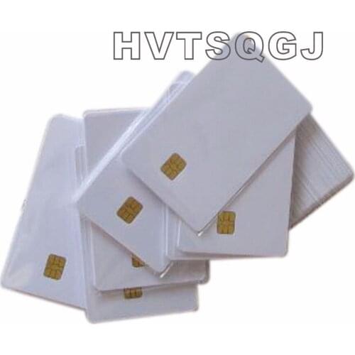10 pcs/lot) ISO7816 RFID Contact SLE 4442 Chip PVC Smart Card