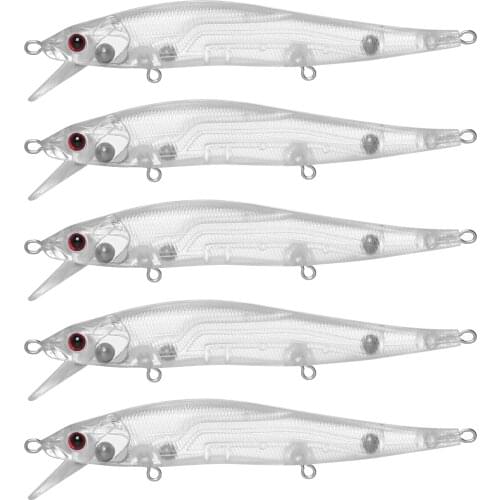 20pcs/set Unpainted Lures Slow Sinking DIY Blank Jerkbaits with Steel Beads Minnow Hard Baits Trout 12cm 10.5g