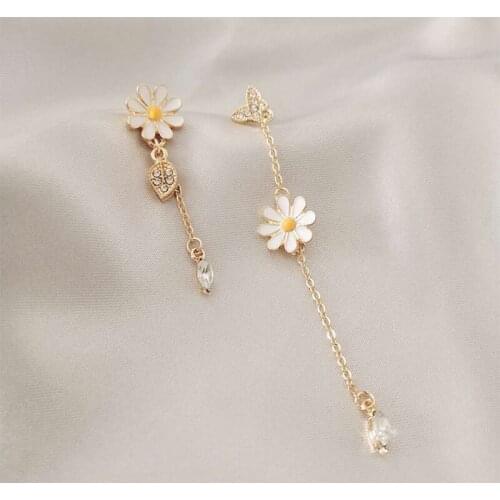 2021 New Flower Bohemia Boho Earrings Women Fashion Long Hanging Earrings Crystal Female Wedding Earings Party Jewelry Fashion