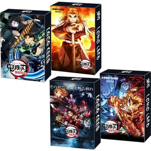 30 Sheets/Set Demon Slayer Kimetsu No Yaiba LOMO Card Mini Postcard Kamado Tanjirou Greeting Cards Photo Card Gift Collection