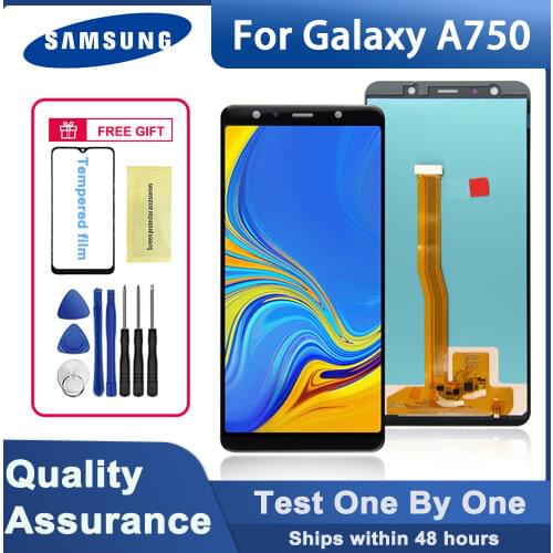 100% tested Original Super AMOLED LCD monitor for Samsung Galaxy A7 2018 A750 SM-A750F A750F LCD touch screen digital assembly
