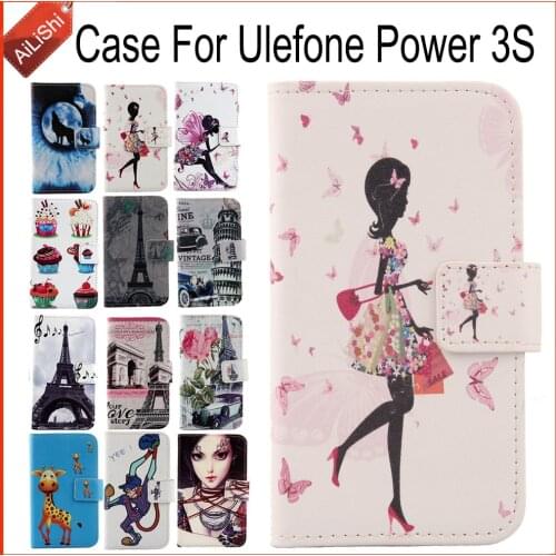 AiLiShi Factory Direct! Case For Ulefone Power 3S PU Flip Painted Leather Case Exclusive 100% Special Phone Cover Skin+Tracking