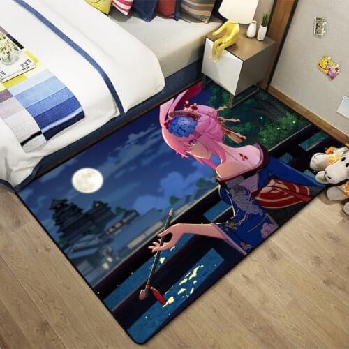 Anime Honkai Impact Floor Rug Carpet Bedroom Doormat Non-slip Mat Cartoon Gift