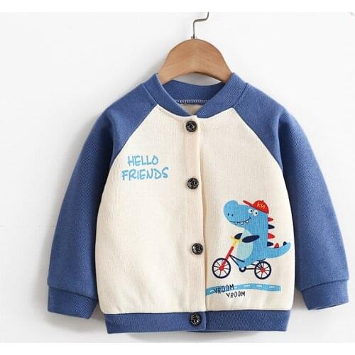 Baby Girls Boys Jacket Cardigan Long Sleeve Coat Cartoon Cotton Jacket for Kids Sportswear ChildrenSpring Autumn Outwear