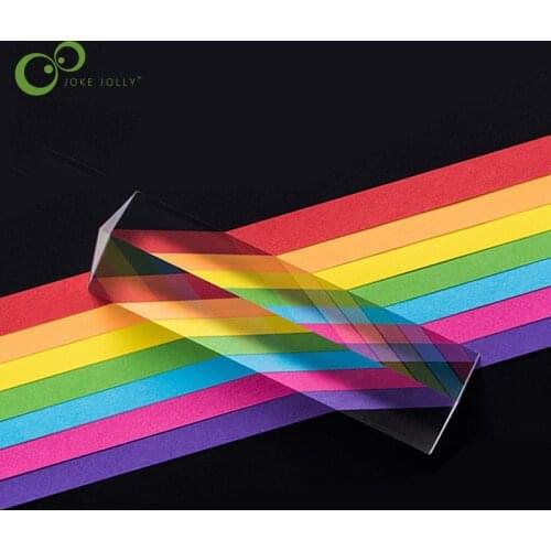 Physics Science Toys Triple Prism Glass Reflecting Color Light Spectrum Learning Educational Toys Children School Teaching DDJ