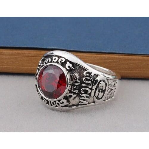 100%s925 pure silver retro fashion boutique pomegranate frigidite zirconium and opening ring