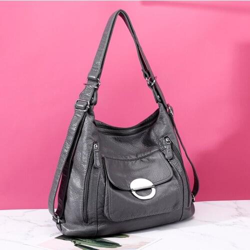 Multifunction Soft Large Capacity Casual Soft Pu Leather 2021 New Arrival Quality Brand Female Shoulder Bags Women Handbags