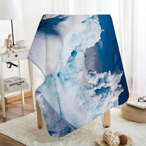 Musife Custom Glacier Flannel Blanket Design Your own Blanket Flannel Blankets for Sofa DIY Dropshipping