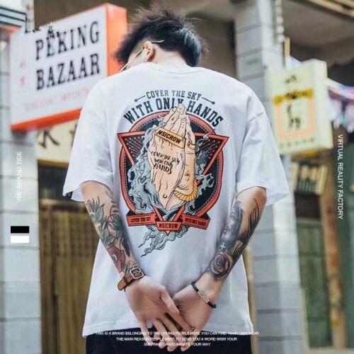 2021 Summer Mens Brand T-shirt Students Oversize Loose Short-Sleeved Mens T-Shirt Fashion Street hip-hop Half Sleeve Top Tees