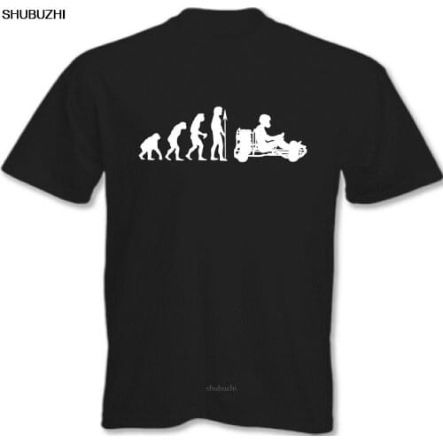 Evolution Of Go Karting - Mens Funny T-Shirt Go Kart Karter men cotton t-shirts 4XL 5XL euro plus size drop shipping sbz8267