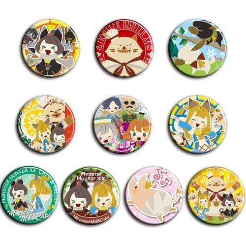 New Arrival 58MM Hunter Badge Iron Metal Brooch Round Pins Icons