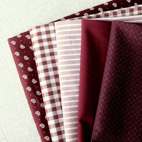 30*30cm Polka Dot Striped Cotton Patchwork Handmade Diy Floral Plaid Starry Sky Sheet Sewing Items 5 Pieces/Lot TJ4148