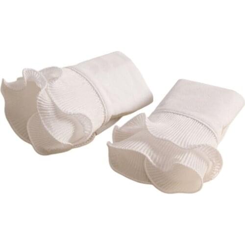 Detachable Shirt Pleated Flare Sleeve False Cuffs Solid Color Pleated Layered Wristband Decorative Women Clothing Accessory H9ED