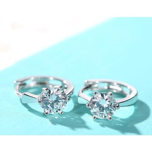 Hypoallergenic Hoop Earrings Charm Cubic Zircon Round Minimalism Jewelry For Women Piercing Wedding Ear Hoops Girl Birthday Gift