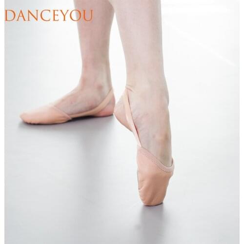 DANCEYOU Leather Half Sole Ballet Shoes Half Soles Dance For Girls