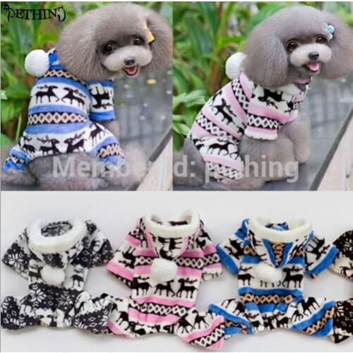 Pet dog warm clothing dog jumpsuits Hoodie pet dog jumpsuits dog winter clothes soft puppy coat hoodie Assorted sizes supply