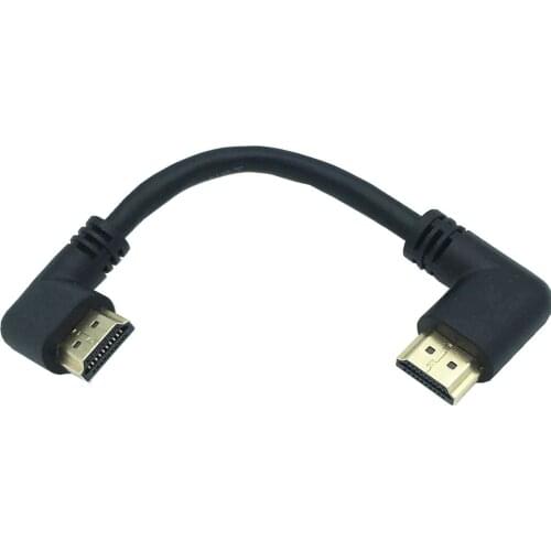 Left or Right Angled HDMI-compatible Male to Right Left Elbow Male extension Cable 10cm 50cm 1m, 2.0V angle cable 4K*2K @60HZ