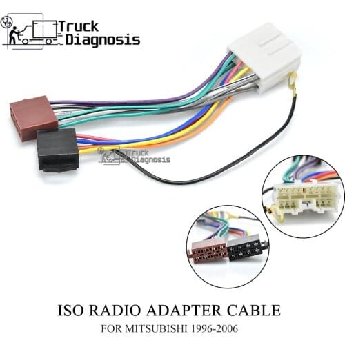 12-017 ISO Wiring Harness Stereo For Mitsubishi 1996-2006 Auto Radio Adapter Connector Lead Loom Adaptor Power Cable Plug Wire