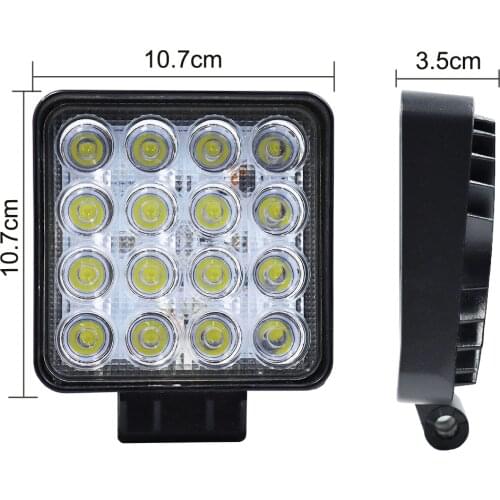 2Pcs 4.2 Inch 48W 12V-24V LED Work Light Spot/Flood LED Offroad Light Lamp Worklight for Off road ATV Motorcycle Car Truck
