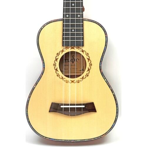 23" Concert Ingeman Spruce Solid Wood 4 Strings ukulele Hawaii mini small guita travel acoustic guitar Uke Concert ukelele