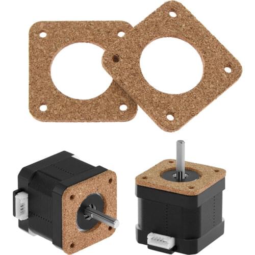 5Pcs Nema 17 Stepper Motor Damper 3mm thickness Cork Gasket Damper Nema17 Stepper Isolator for 3D Printer Wood Shock Absorber