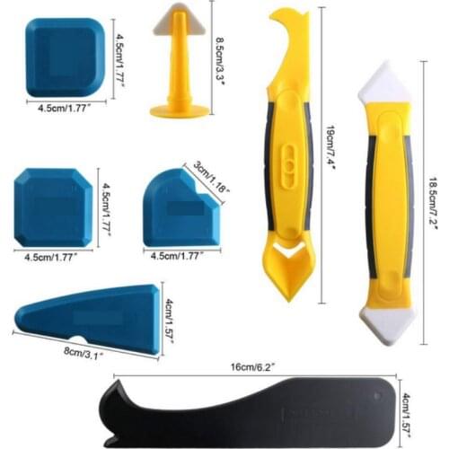 8Pcs Silicone Glass Cement Sealant Scraper Sealant Remover Tool For Caulking Sealant Finishing Grrout Window Floor Removal