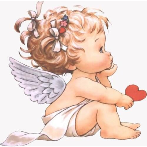 New Full Square Diamond Embroidery 5D DIY Diamond Painting "Angel baby love" Cross Stitch Rhinestone Mosaic Painting child Gift