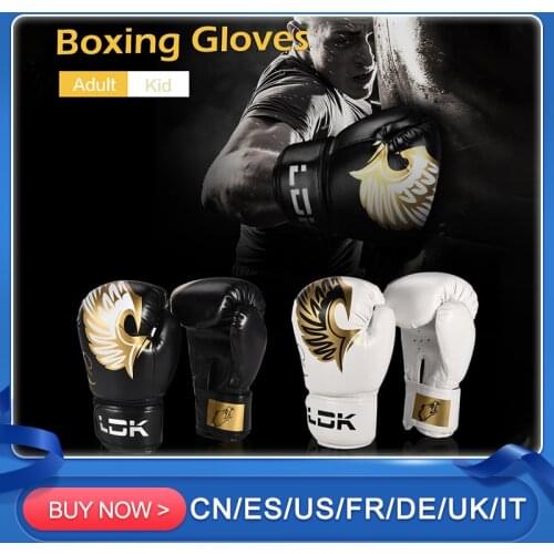 PU MMA Boxing Gloves Fierce Fighting Boxing Sports Leather Gloves Karate Muay Boxing Gloves Free Fight Training Adults Kid Tool