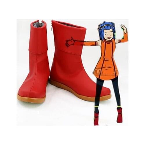 Fairy Tail Levy Mcgarden Cosplay Boots Shoes Red Party Cosplay Show Boots Custom Made for Adult Women Shoes