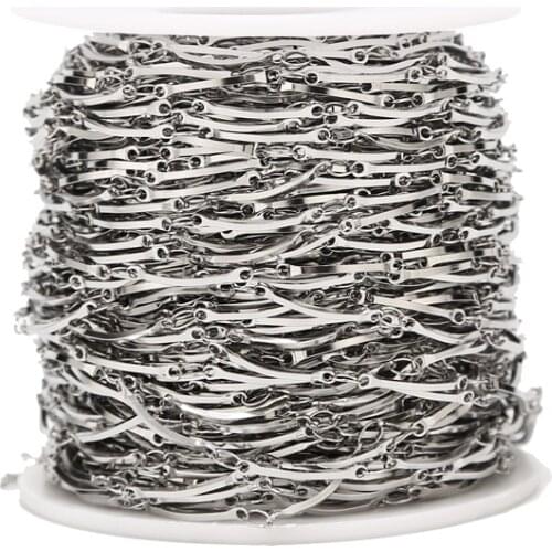 Well polished Stainless Steel Star Link Chain Soldered Cable Chains with Spool for Necklace Bracelet Earring Jewelry Making