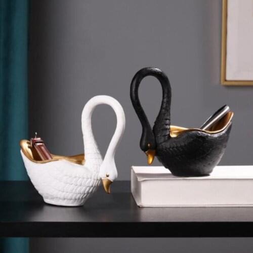 Home Decor Storage Box Resin Sculpture Room Decor Swan Ornaments Art Creative Crafts room decor home decoration accessories