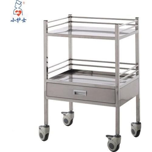F-21 Medical Trolley for Appliances, Hospital Dressing Trolley for Medical Instruments Stainless Steel Free Spare Parts